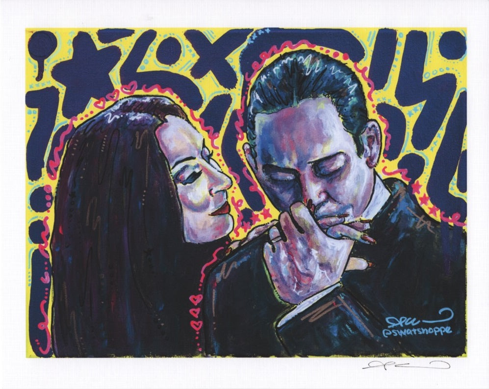 Morticia and Gomez Addams Print